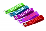 Meer informatie over DeKoop sleutelhanger Lanyard Home van vilt rood met oranje tekst
