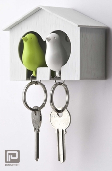Meer informatie over Qualy sleutelkastje Sparrow Key The Couple groen