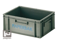 Meer informatie over PAPIERVERZAMELBAK KUNSTSTOF 40X30X17.5CM GRIJS